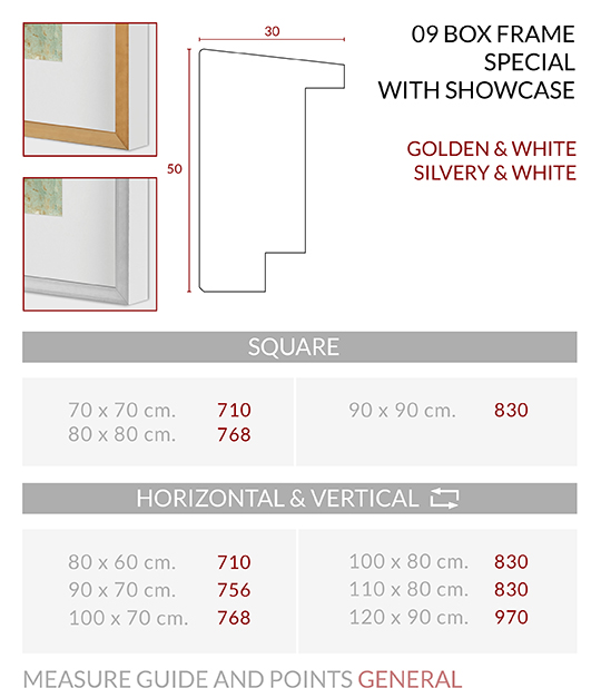 Medidas Marco 09 Box Frame Special with Showcase L